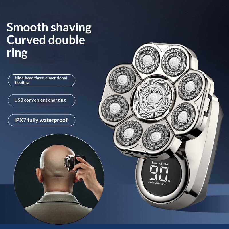 Men'S Grooming Blade - 충전식 9날 플로팅 헤드 전기 면도기,