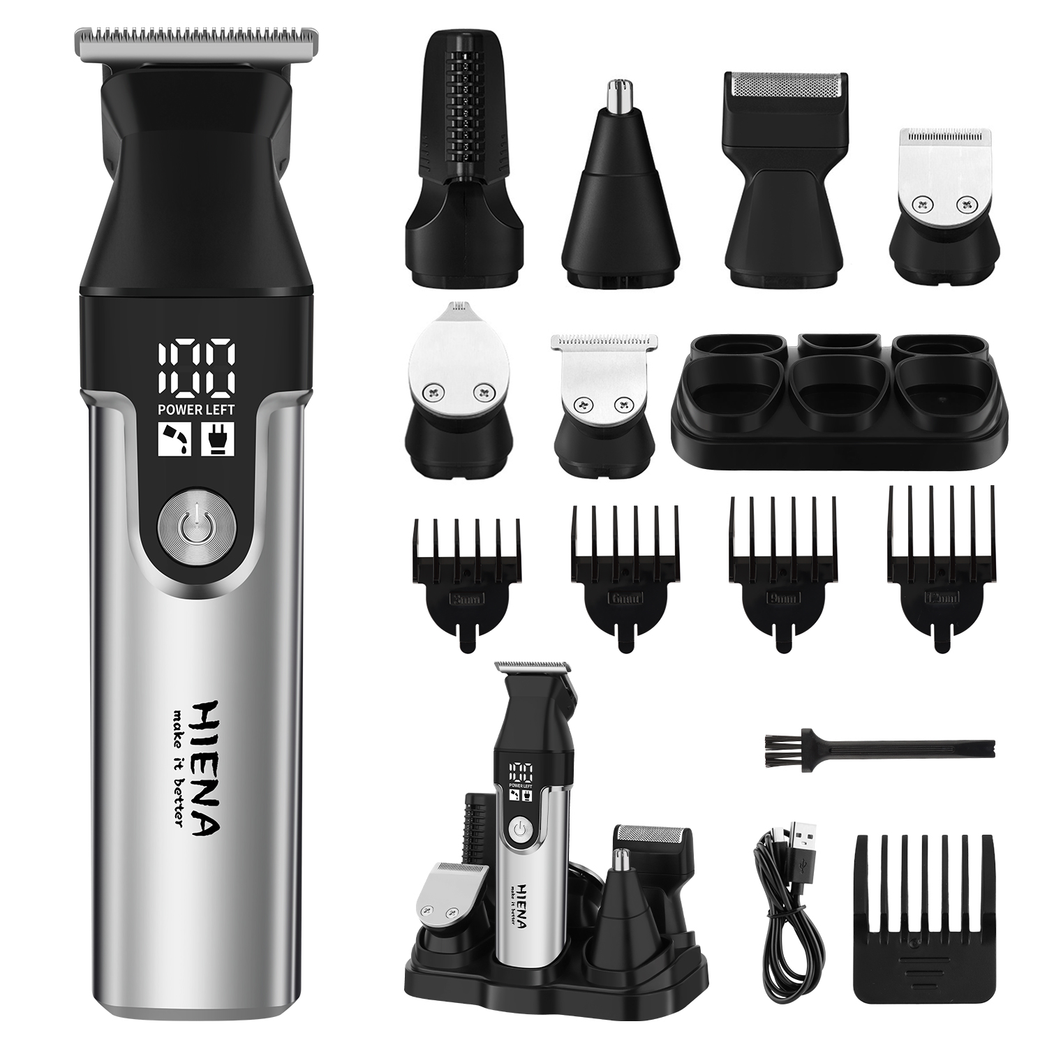 Men'S Grooming Ear Hair - HIENA 프로페셔널 다기능 헤어 클리퍼 세트,