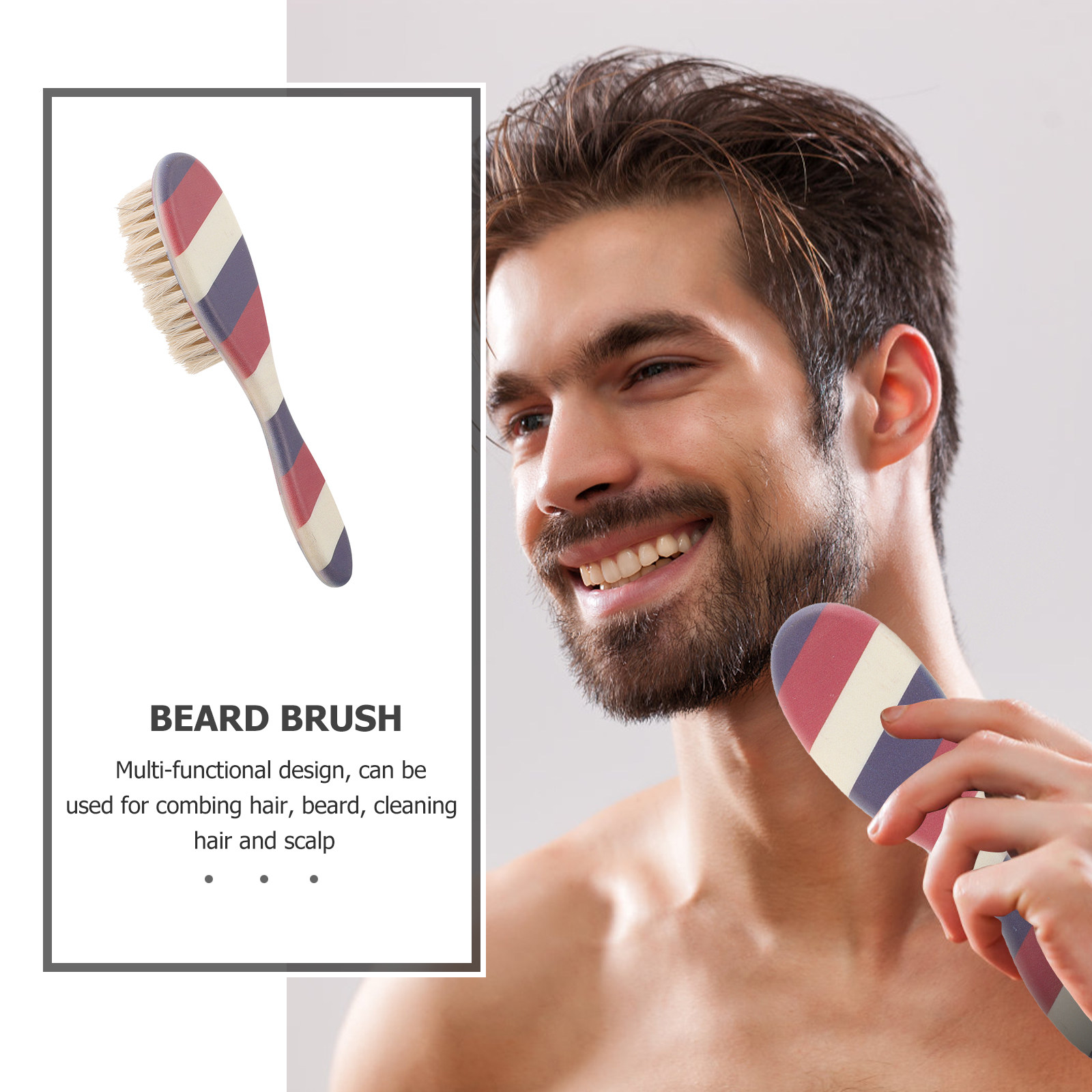 남성용 전문 살롱 수염 브러시, 말털 ABS 브러시,  - Men'S Grooming Salon 리뷰 및 가격