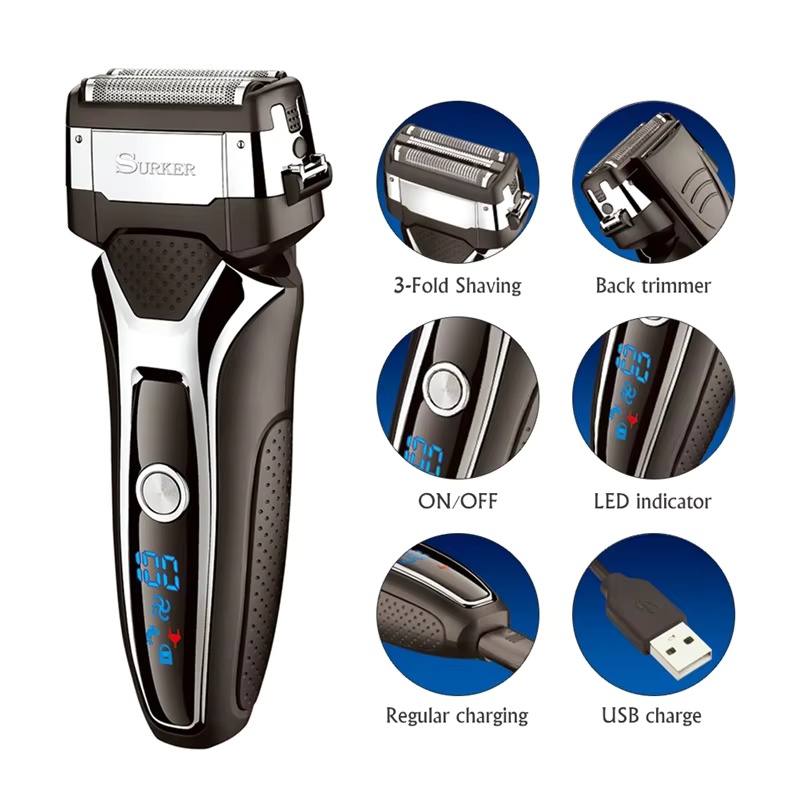 남성용 Surker 전기 면도기 충전식 지능형 왕복형  - Men'S Grooming Blade 리뷰 및 가격
